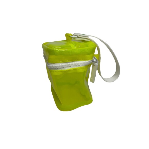 Drunk Elephant Travel Cosmetic Bag Unisex Neon Yellow Plastic Zipper Summer Bag - Picture 1 of 6